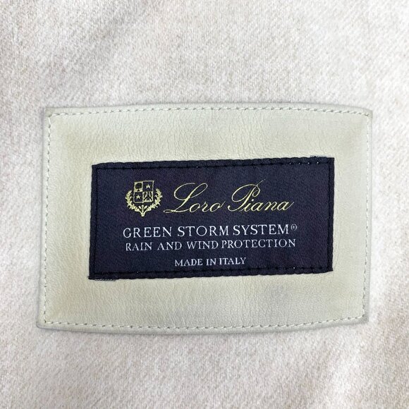 IW0325 Loro Piana Off-white lapel fur integrated zipper jacket jacket 40 M size - Picture 6 of 9